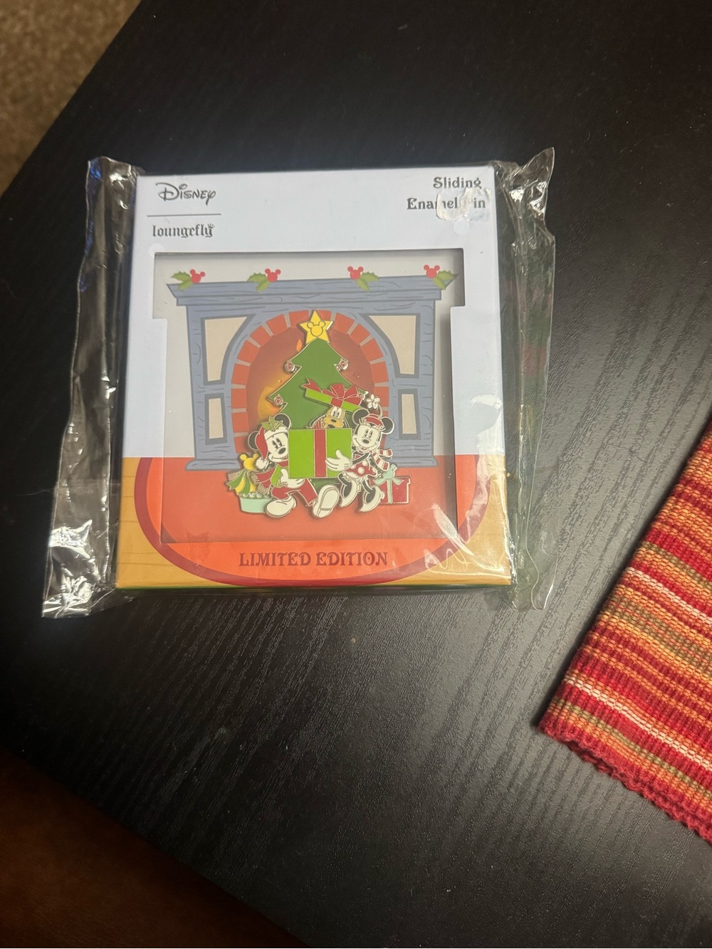 Loungefly Holiday Mickey & Minnie Enamel Pin - Red Green Yellow Pink Blue